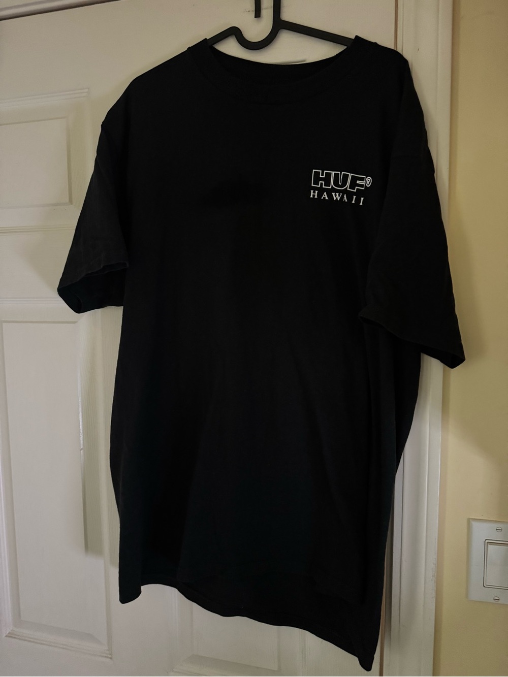 HUF Black Hawaii Logo Short Sleeve Tee